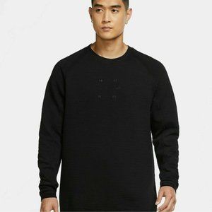 Nike Sportswear Tech Pack Crew waffle crewneck sweatshirt pullover Black Medium